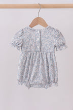 Floral bunny smocked bubble