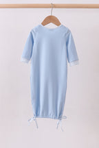 Blue brother embroidery gown