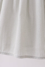 Pink seersucker farm animals embroidery ruffle dress