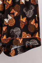 Brown character bamboo pajama set