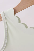 Sage scalloped active dress