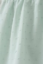 Green swiss dot cross sheep ruffle shorts set