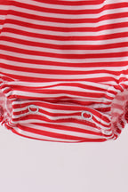Red stripe star applique bubble