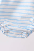 Blue Sports Ball Stripe Applique Bubble