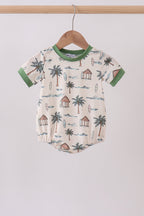 Green beach print bubble