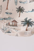 Green beach print bubble