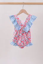 Pink Floral UPF Swim One-Piece