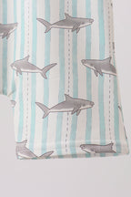 Green Stripe Shark UPF Swim One-Piece