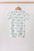Green Stripe Shark UPF Swim One-Piece