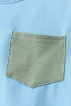 Blue sage shorts set
