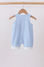 Blue Sailboat Embroidered Jon Jon
