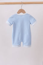 Blue Jack-O-Lantern  Applique Romper