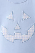 Blue Jack-O-Lantern  Applique Shorts Set