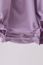 Purple character embroidery ruffle bubble