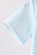 Blue School Apple French Knot Top