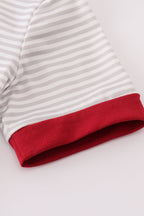 Alabama polka dot elephant french knot stripe top