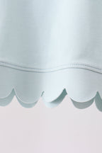 Turquoise scalloped mom&me shorts set