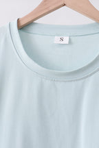 Turquoise scalloped mom&me shorts set