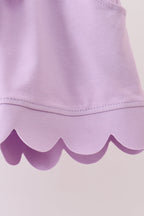 Lavender scalloped mom&me shorts set
