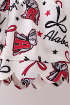 Alabama scalloped shorts set