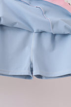 Blue Performance Scalloped Skorts Set