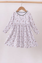 Premium green mallard print bamboo dress