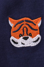 Premium Navy Auburn tiger embroidery cardigan