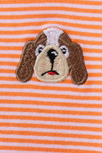 Premium Orange Tennessee puppy stripe pants set