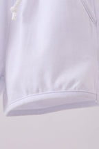 Premium White drawstring shorts
