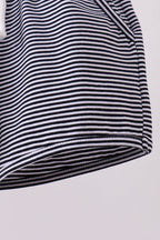 Premium Navy&white stripe drawstring shorts