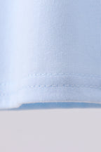 Blue baseball graphic top
