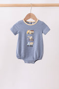 Blue stripe truck embroidery bubble