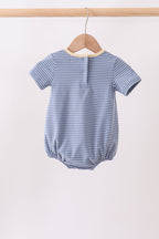 Blue stripe truck embroidery bubble