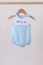 Blue Vehicle Embroidered Bubble