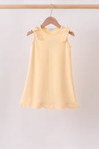 Buttercup Scalloped Bow Dress