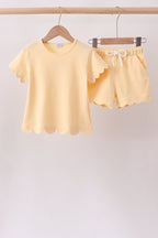 Buttercup Scalloped Shorts Set