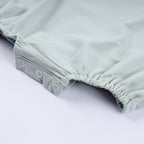 Sage cow hand smocked bubble