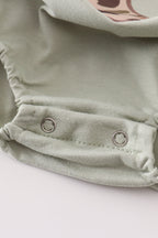 Sage camouflage deer applique bubble