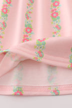 Pink floral smocked mom&me dress