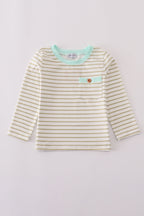 Khaki stripe top