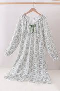 Green christmas tree print mom pajama