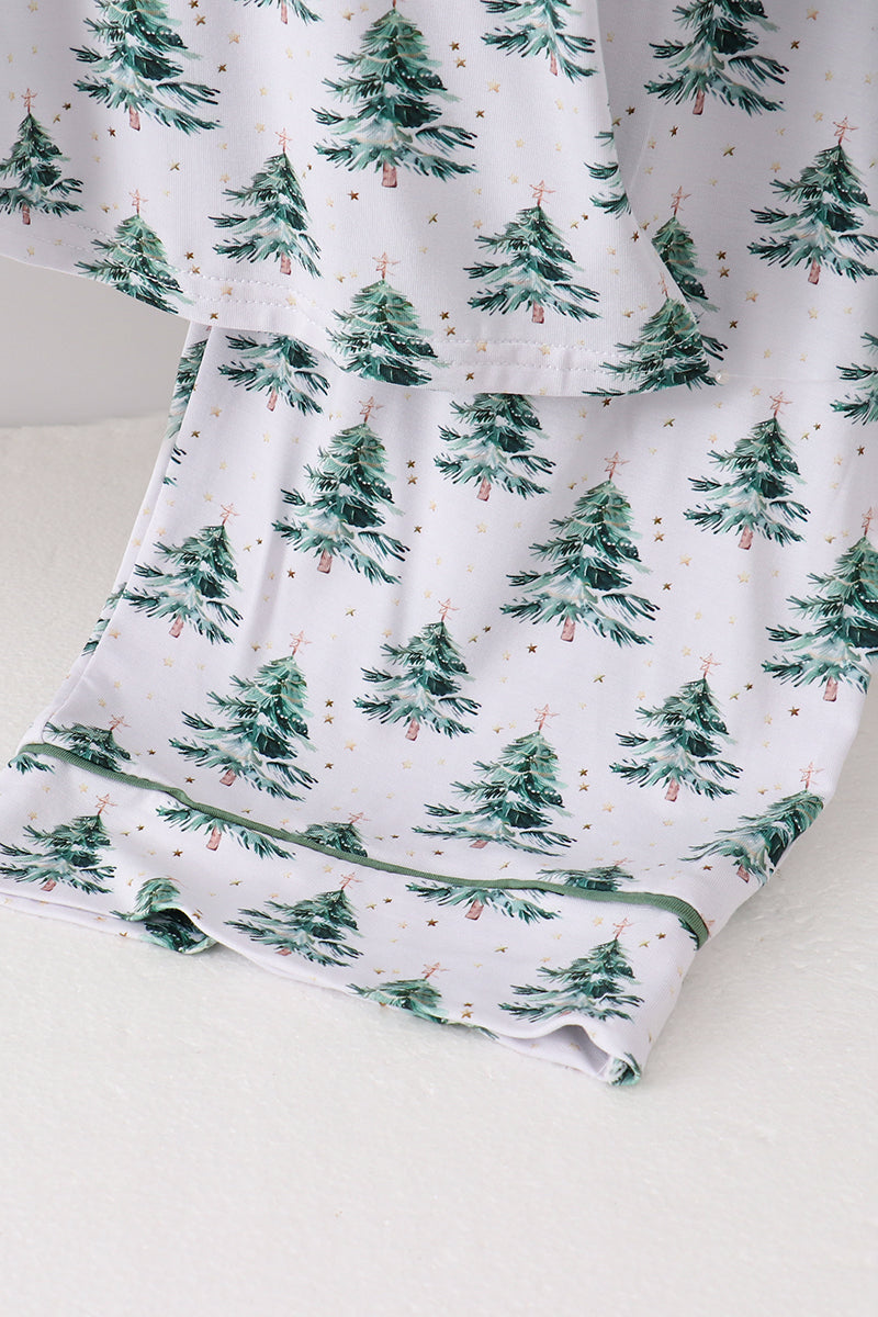 Green christmas tree bamboo mom&me pajama set