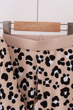 Brown leopard bamboo pajama set