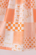 Orange Tennessee patchwork dress