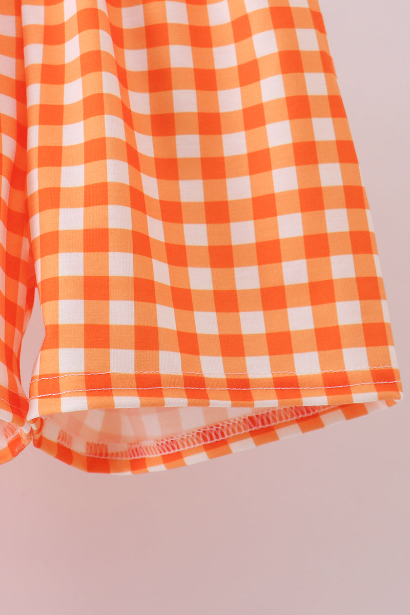 Tennessee go vols embroidery gingham shorts set