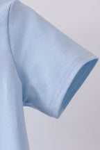 Blue sailboat embroidery top