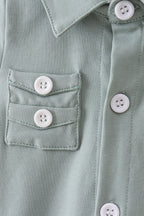 Sage pocket button down bubble