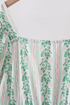 Green floral stripe dress (length 41.33in)