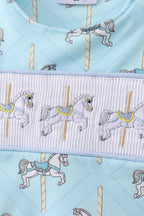 Blue carousel smocked jonjon
