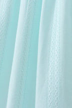 Blue starfish smocked jacquard ruffle dress